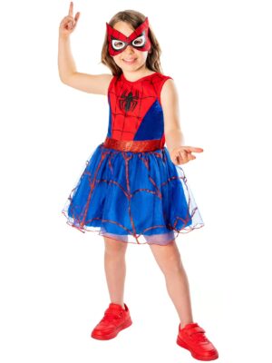 Spider-Girl Deluxe 2-tlg. Kinder rot/blau 5-6 Jahre