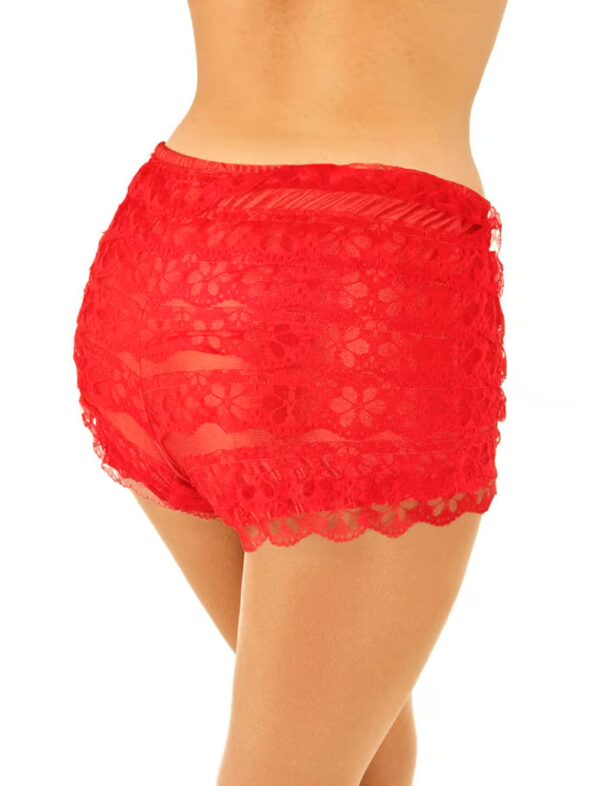 Spitzenhose Damen rot 40