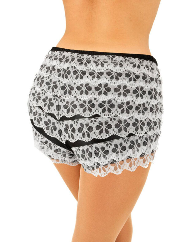 Spitzenhose Damen schwarz/weiß 40