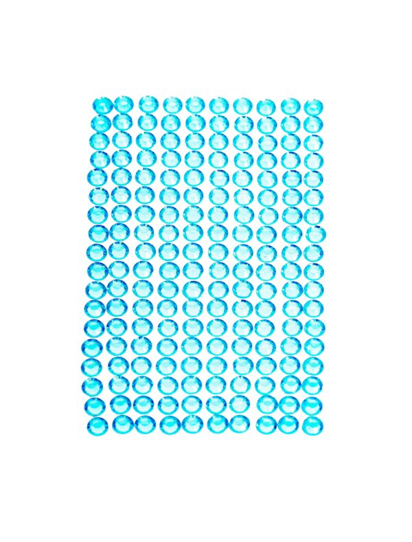 Strasssticker 180 Stk. hellblau Schminke für Karneval & Fasching