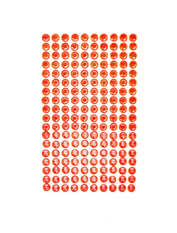 Strasssticker 180 Stk. rot Schminke für Karneval & Fasching