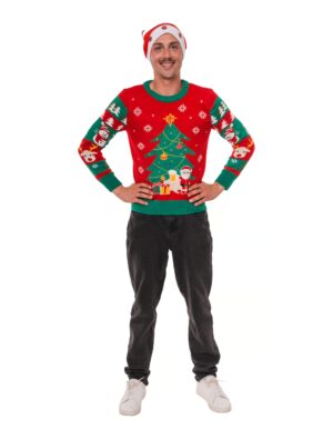 Strickpullover Weihnachtsbaum bunt S Farbe: bunt