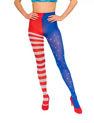 Strumpfhose USA Flagge Farbe: rot/weiß/blau