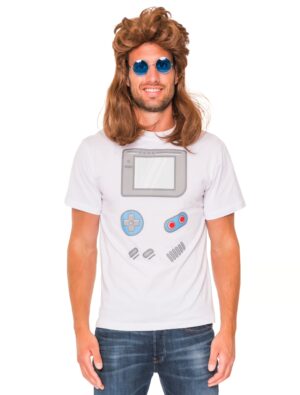 T-Shirt 90er Gamer Herren weiß L