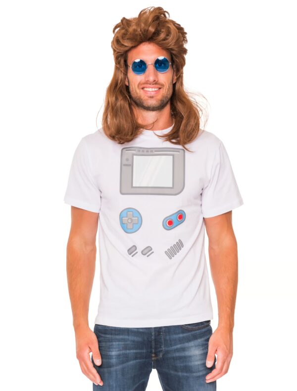 T-Shirt 90er Gamer Herren weiß L
