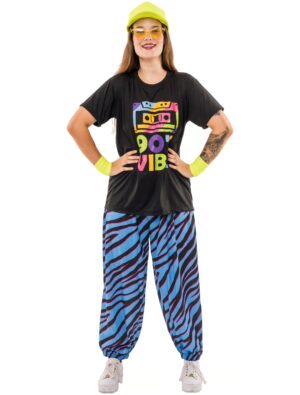 T-Shirt 90er Print schwarz XL
