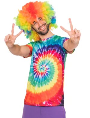 T-Shirt Batik Herren rainbow S/M