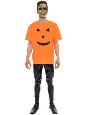 T-Shirt Halloween Kürbis orange L/XL