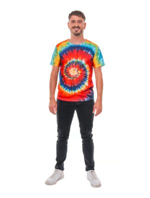 T-Shirt Hippie Batik Herren bunt M/L Farbe: bunt