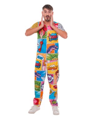 T-Shirt Pop-Art Herren bunt S/M Farbe: bunt