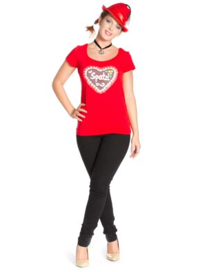 T-Shirt Spatzl Damen rot S