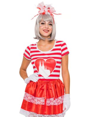 T-Shirt mit Dom und Herz Damen rot/weiß S