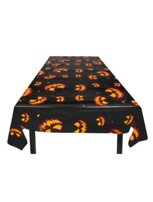 Tischdecke Halloween Kürbis 120x180cm Farbe: schwarz/orange