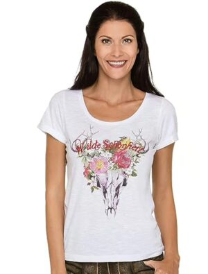 Trachten-Shirt Mercy Damen weiß M