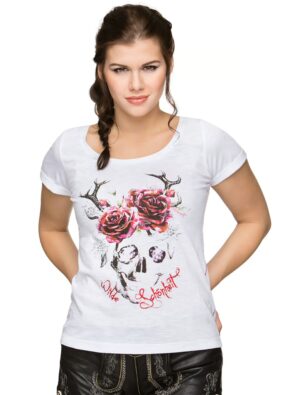 Trachten T-Shirt Gracy Damen weiß M