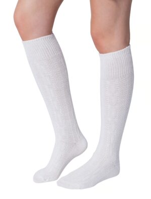 Trachtensocken weiß 43-46