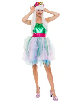 Trägerkleid Nymphe Damen bunt XS Farbe: bunt