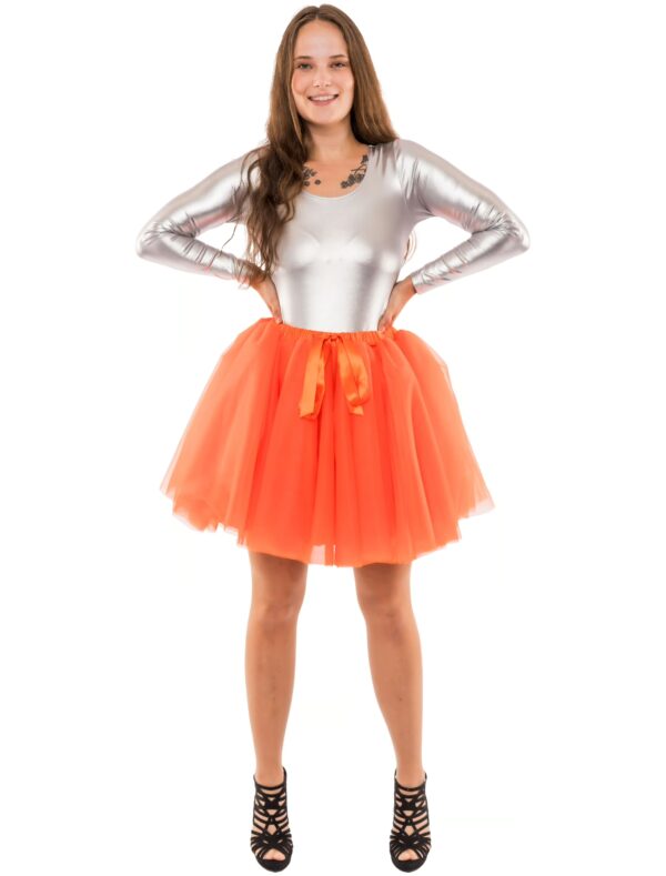 Tüllrock Damen orange one size
