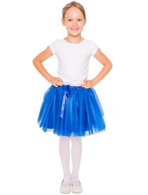 Tüllrock Kinder Mädchen blau one size