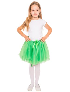 Tüllrock Kinder Mädchen grün one size