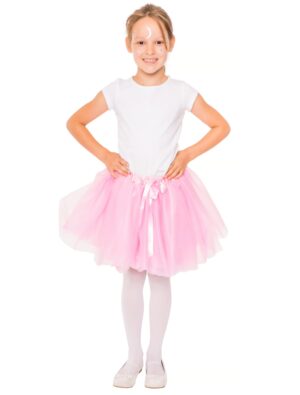 Tüllrock Kinder Mädchen rosa one size