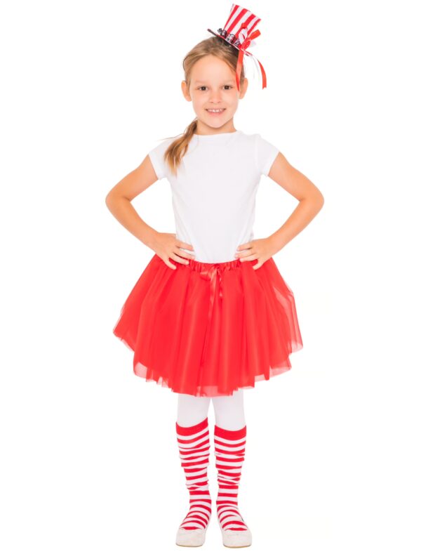 Tüllrock Kinder Mädchen rot one size