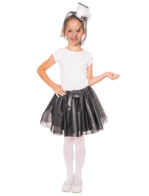 Tüllrock Kinder Mädchen schwarz one size