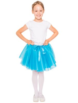 Tüllrock Kinder Mädchen türkis one size