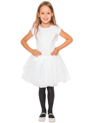 Tüllrock Kinder Mädchen weiß one size