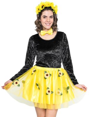 Tüllrock Sonnenblume Damen gelb one size