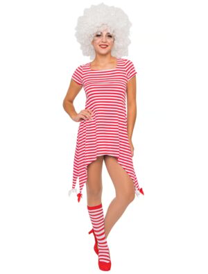 Tunika kurzarm Damen rot/weiß 3XL