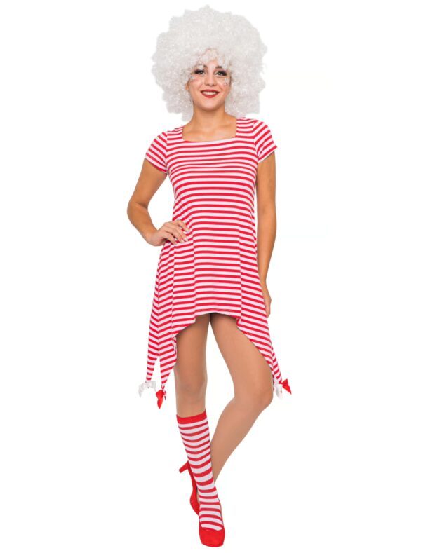 Tunika kurzarm Damen rot/weiß 3XL