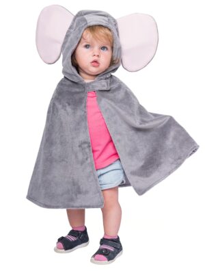 Umhang Elefant Kinder grau 1-3 Jahre