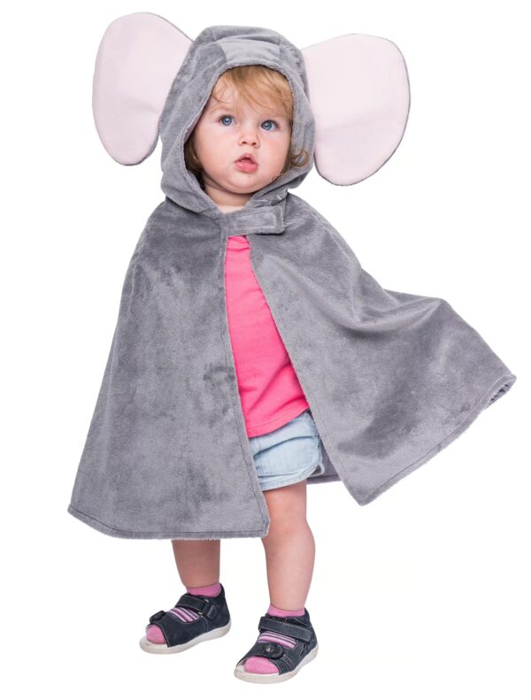 Umhang Elefant Kinder grau 1-3 Jahre