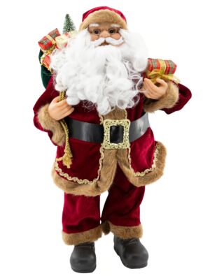 Weihnachtsmann 60cm weinrot