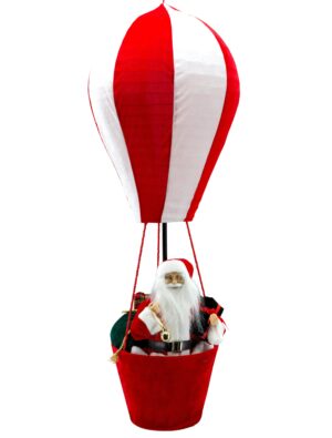 Weihnachtsmann im Heißluftballon Farbe: rot/weiß
