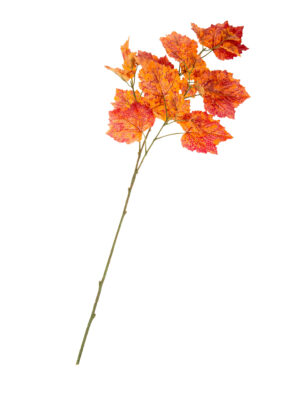 Weinlaub-Zweig 67cm Farbe: orange/braun