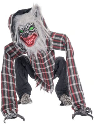 Werwolf hockend mit Funktion Farbe: schwarz/grau