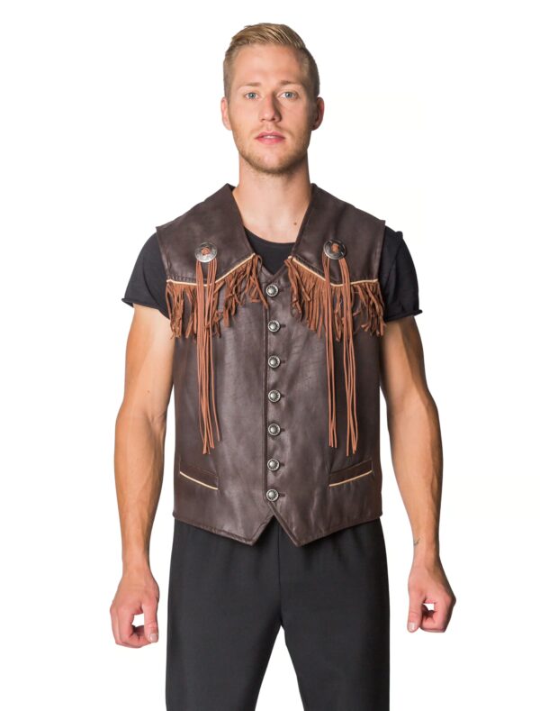 Weste Cowboy Herren braun S
