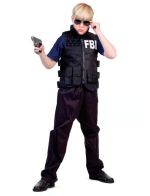 Weste FBI Kinder Farbe: schwarz