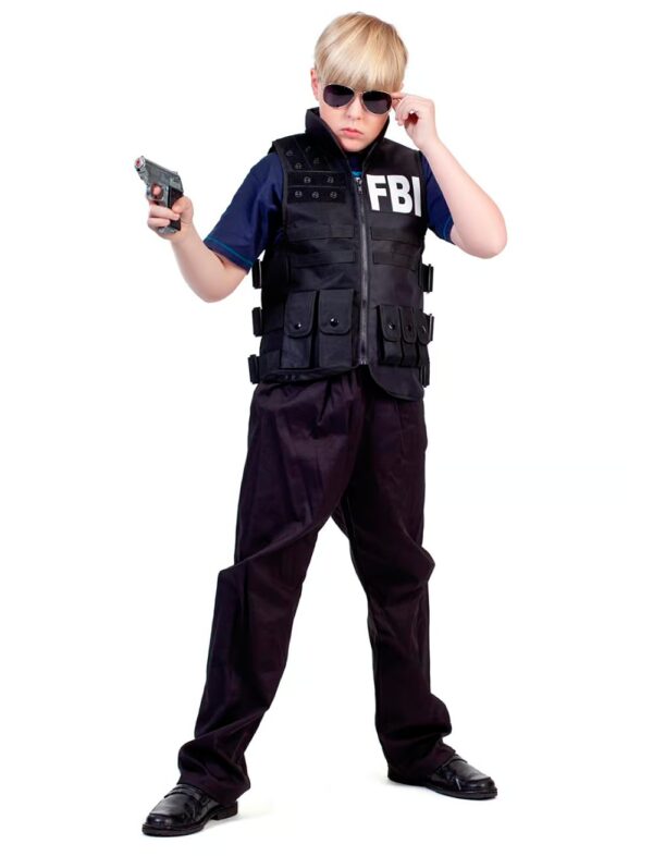 Weste FBI Kinder Farbe: schwarz