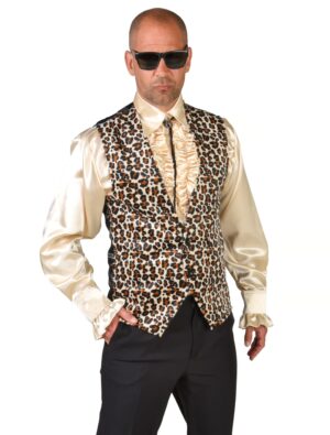 Weste Herren Leopardenmuster M/L Farbe: keine Farbe