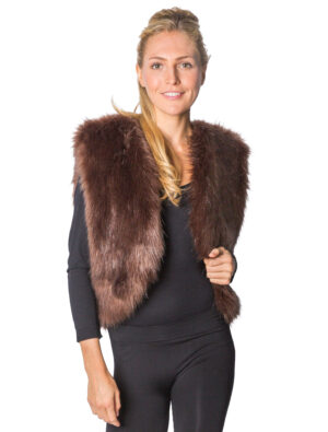 Weste Kunstfell braun L/XL