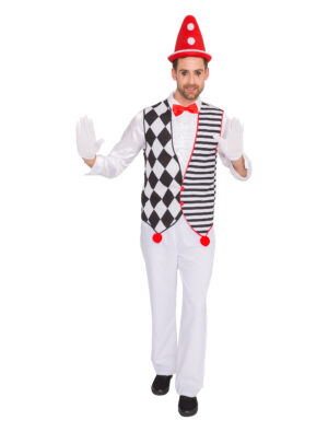 Weste Pantomime deluxe Herren Herren schwarz/weiß L