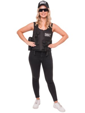 Weste SWAT kurz schwarz one size