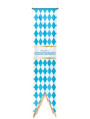 Wimpel Oktober Bierfestival 40 x 180cm blau/weiß