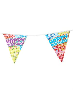 Wimpelkette Happy Birthday 6m Farbe: mehrfarbig
