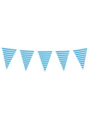 Wimpelkette Oktoberzauber zweiseitig 8m Farbe: blau/weiß