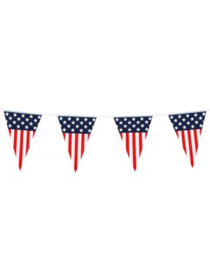 Wimpelkette USA 6m Farbe: rot/weiß/blau