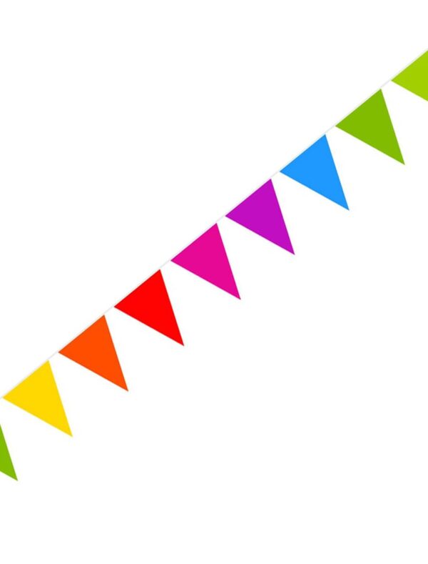 Wimpelkette groß bunt 10m Farbe: bunt
